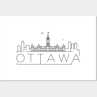 Ottawa Minimal Skyline Posters and Art